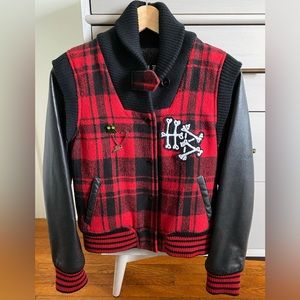 Hellz Bellz Wool x Leather Jacket, Like New, Size Medium